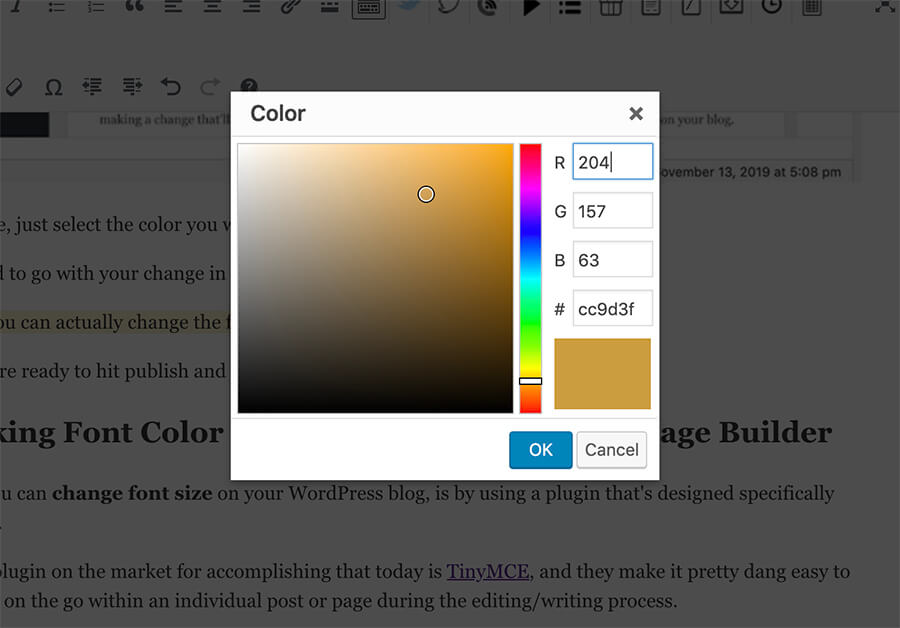 Adjusting Color of Text with Hex Code to Get Custom Color