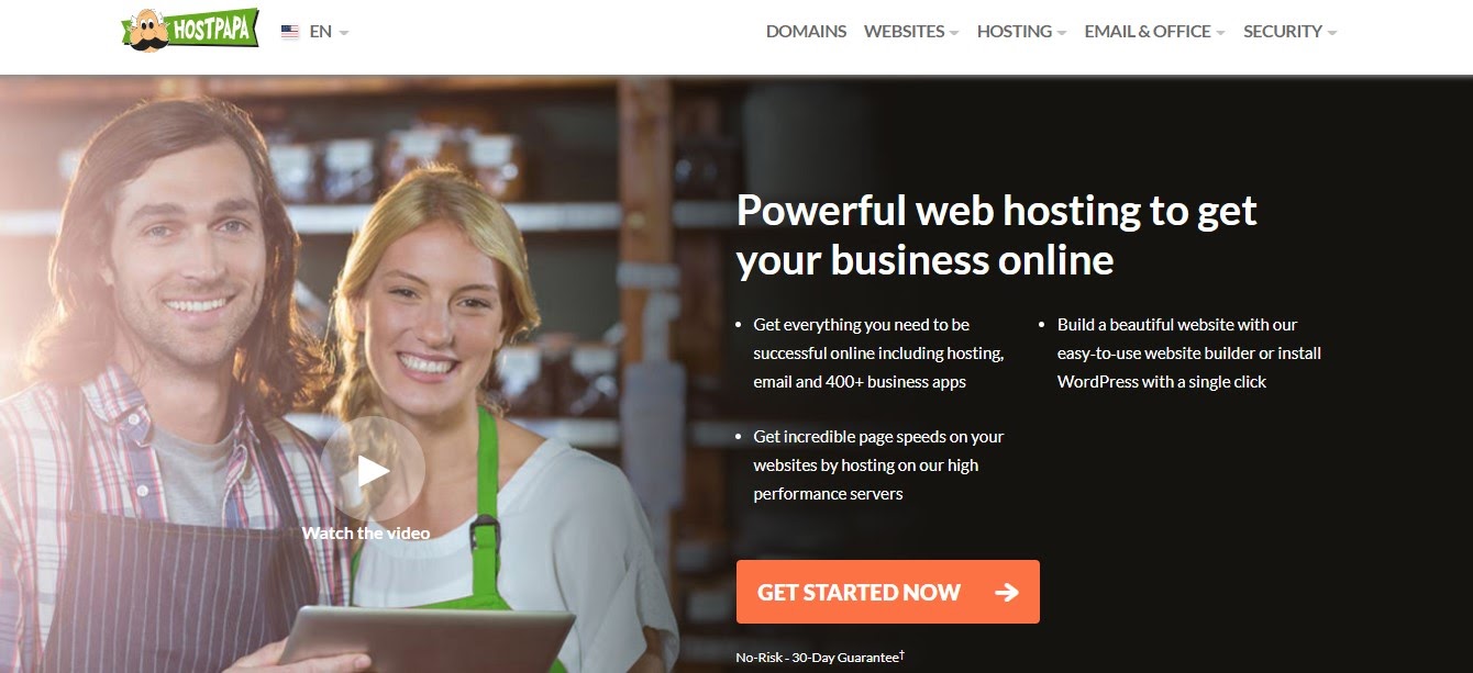 HostPapa Web Hosting (Green and Eco-Friendly Landing Page Screenshot)
