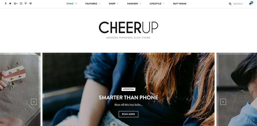 CheerUp Modern WordPress Theme for Bloggers