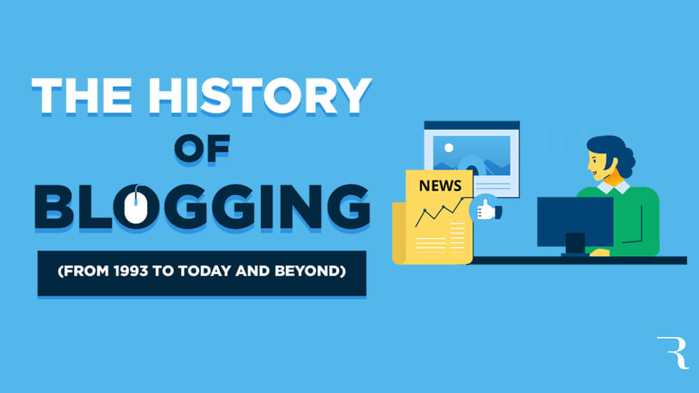 History of Blogging Journey Description Infographic Optimized