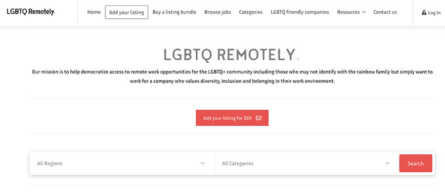 LGBTQ Remotely Job Board (Remote Jobs and Freelance Gigs)
