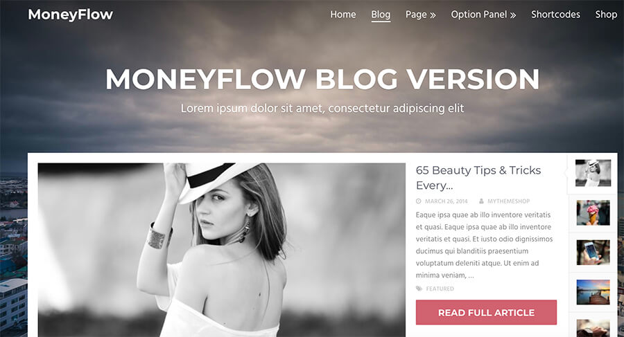 MoneyFlow WordPress Theme for Bloggers