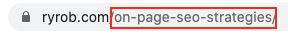Place Your Keyword in Your URL (On-Page SEO Strategies Example) Screenshot of Address Bar