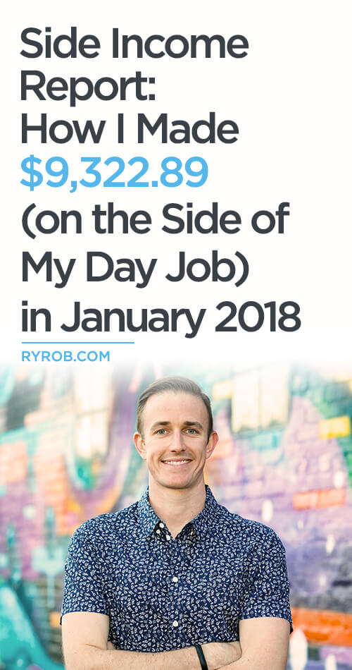 In January, I earned a total of $9,322.89 in side income. I saw 160,000+ blog readers, crossed the 39,000 email subscriber mark, and more. This is my first installment of what I plan on being monthly side income reports, now that I'm back to working a full-time job for the first time in almost 2 years.