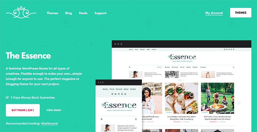 The Essence WordPress Theme for Lady Bloggers