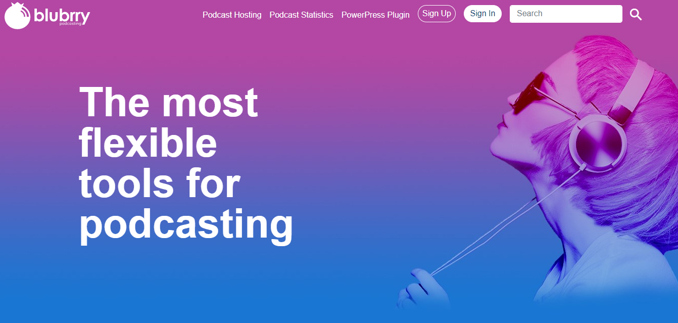 Blubrry Podcast Hosting Platform (Homepage Screenshot)