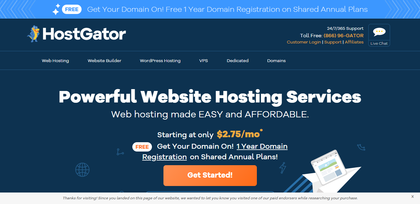 best web hosting plans hostgator
