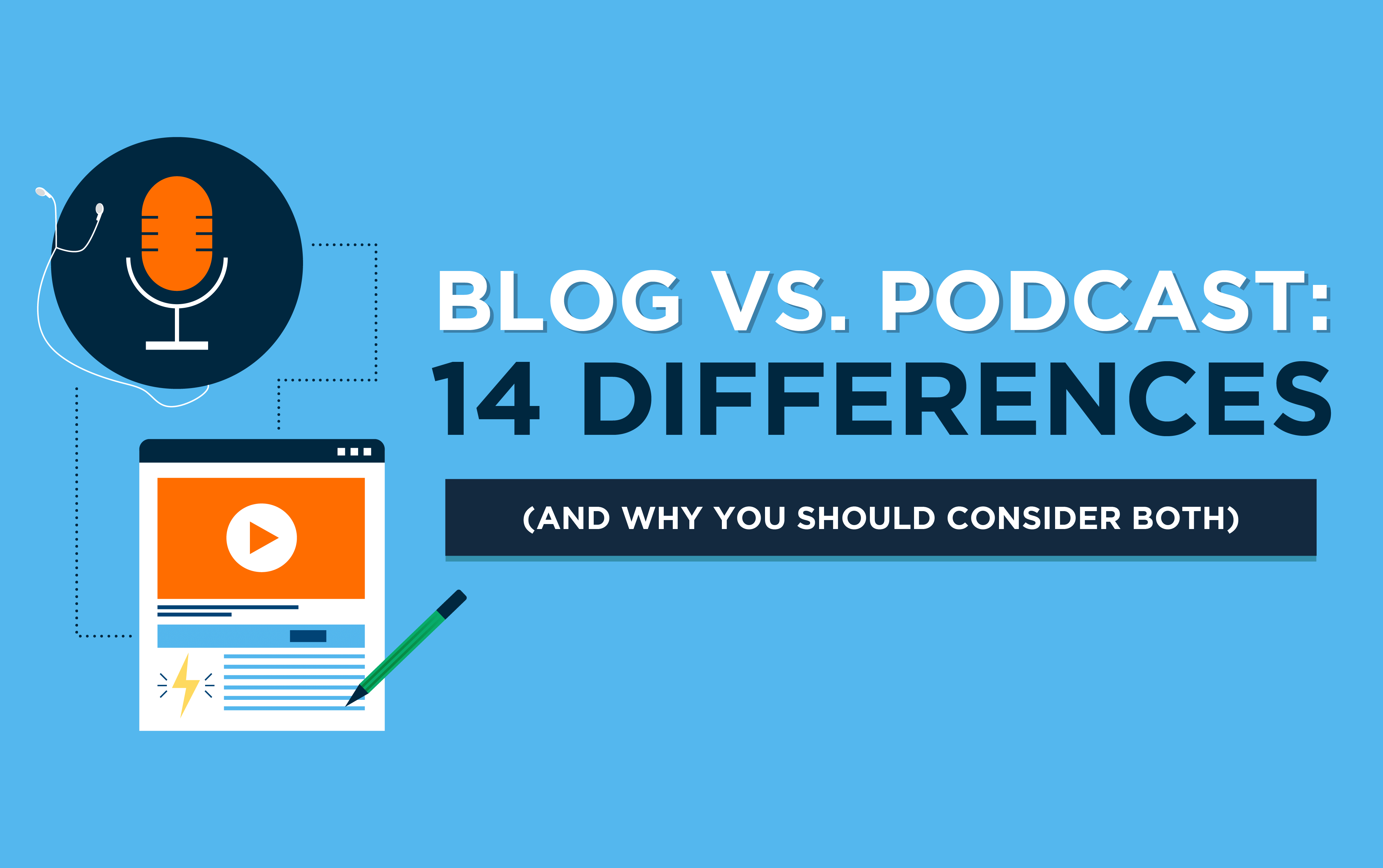 Blog vs Podcast: 14 Differences and How to Decide Which One to Start First Header