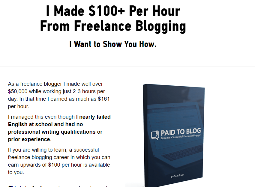 Paid to Blog (Jobs Site) Screenshot