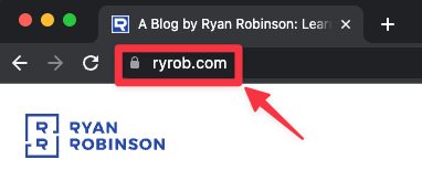 Domain Name Extension Example (ryrob Screenshot)