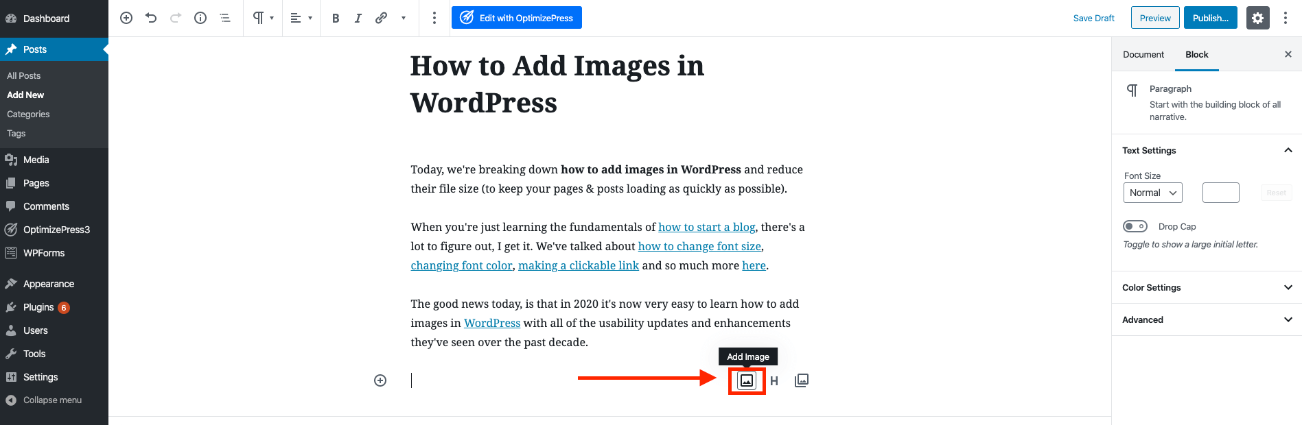 How to Add Images in Gutenberg WordPress Editor