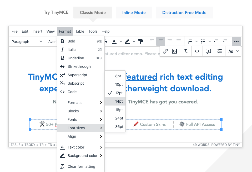 How to Change Font Size in WordPress TinyMCE Plugin Screenshot
