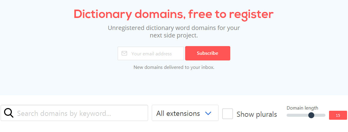 Dictionary Domains Name Generator Screenshot