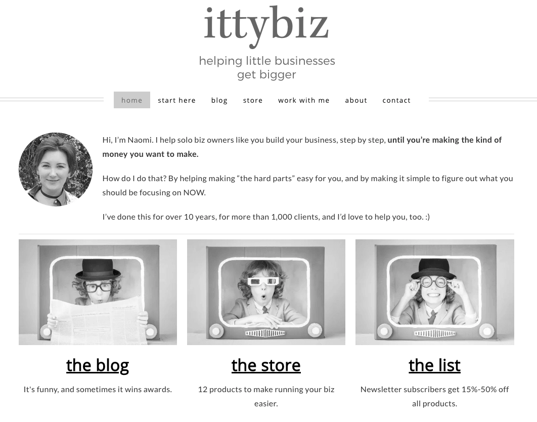 IttyBiz Niche Blog Example in Small Business Marketing