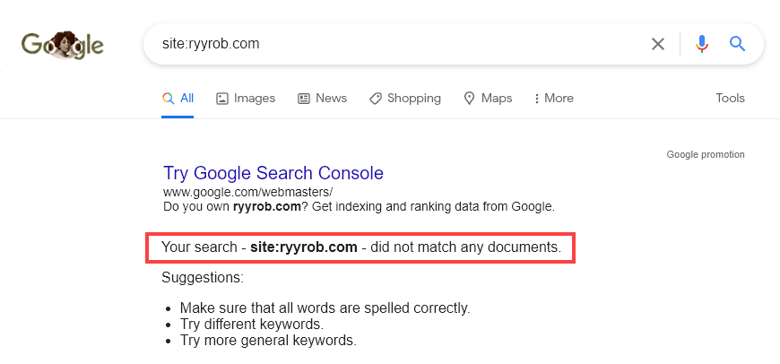 How to Site Search Using Google (Screenshot)