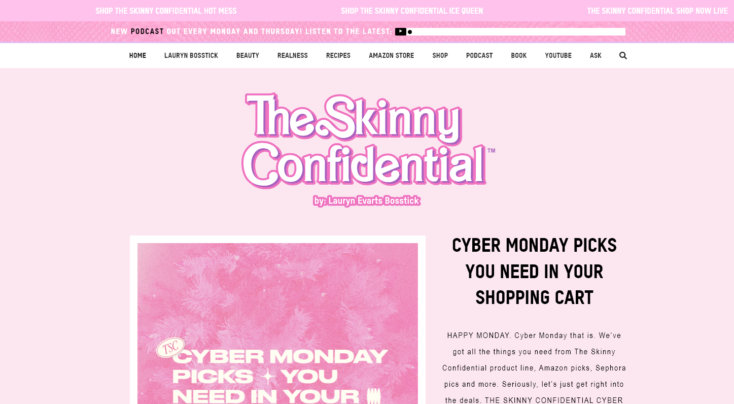 The Skinny Confidential Best Lifestyle Blogs and Examples