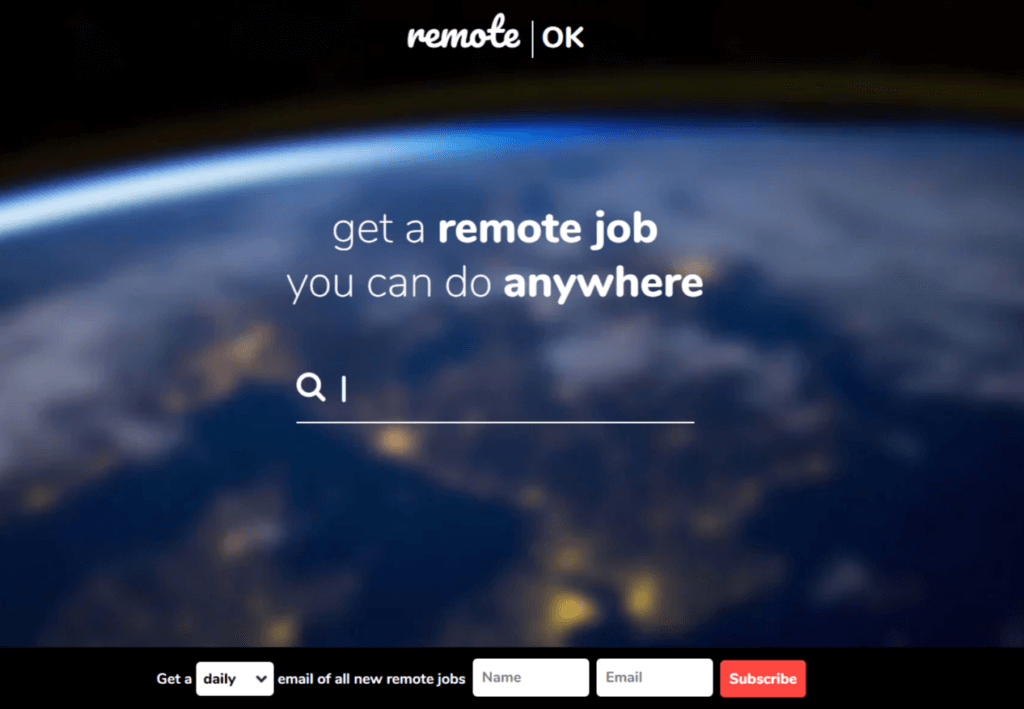 Remote Jobs Websites Remote.ok