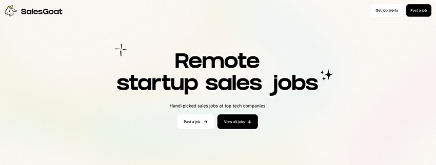 SalesGoat Remote Sales Jobs (for Startups)
