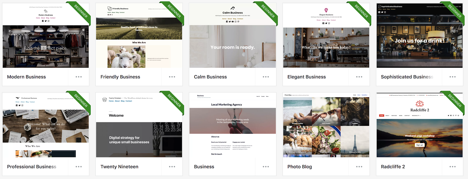 WordPress Theme Library and Examples