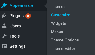 Appearance Customize WordPress Theme Screenshot