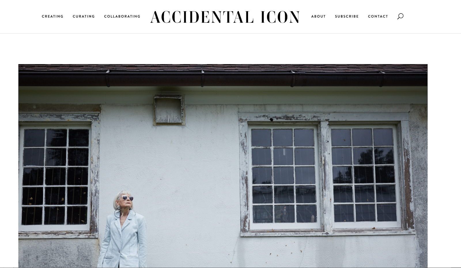 Accidental Icon Fashion Niche Blog Example (Homepage Screenshot)