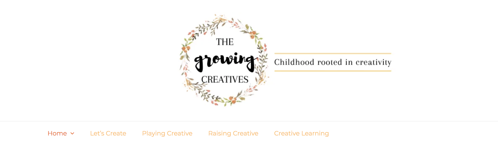 The Growing Creatives Blog for Children and Creativity (Screenshot)