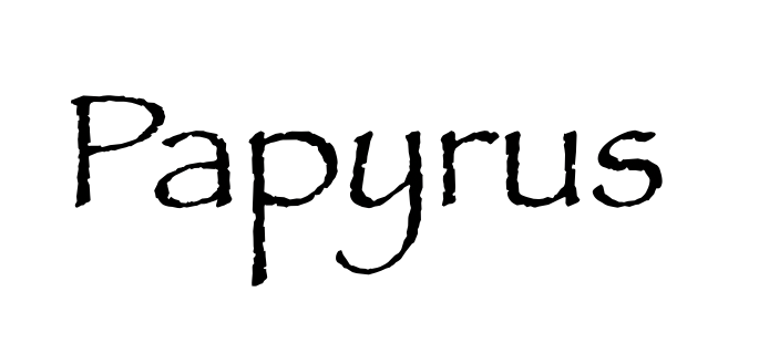 Papyrus Font Screenshot (Bad Fonts to Use in Your Blog Design)