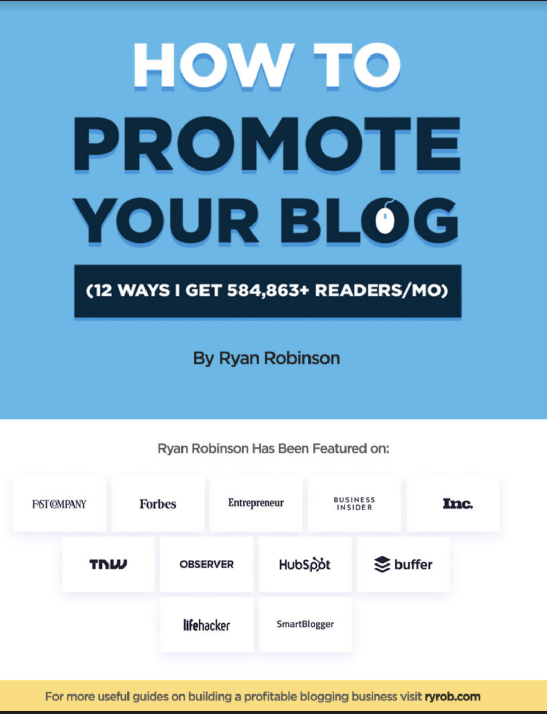 How to Promote Your Blog eBook Cover Example (Screenshot)