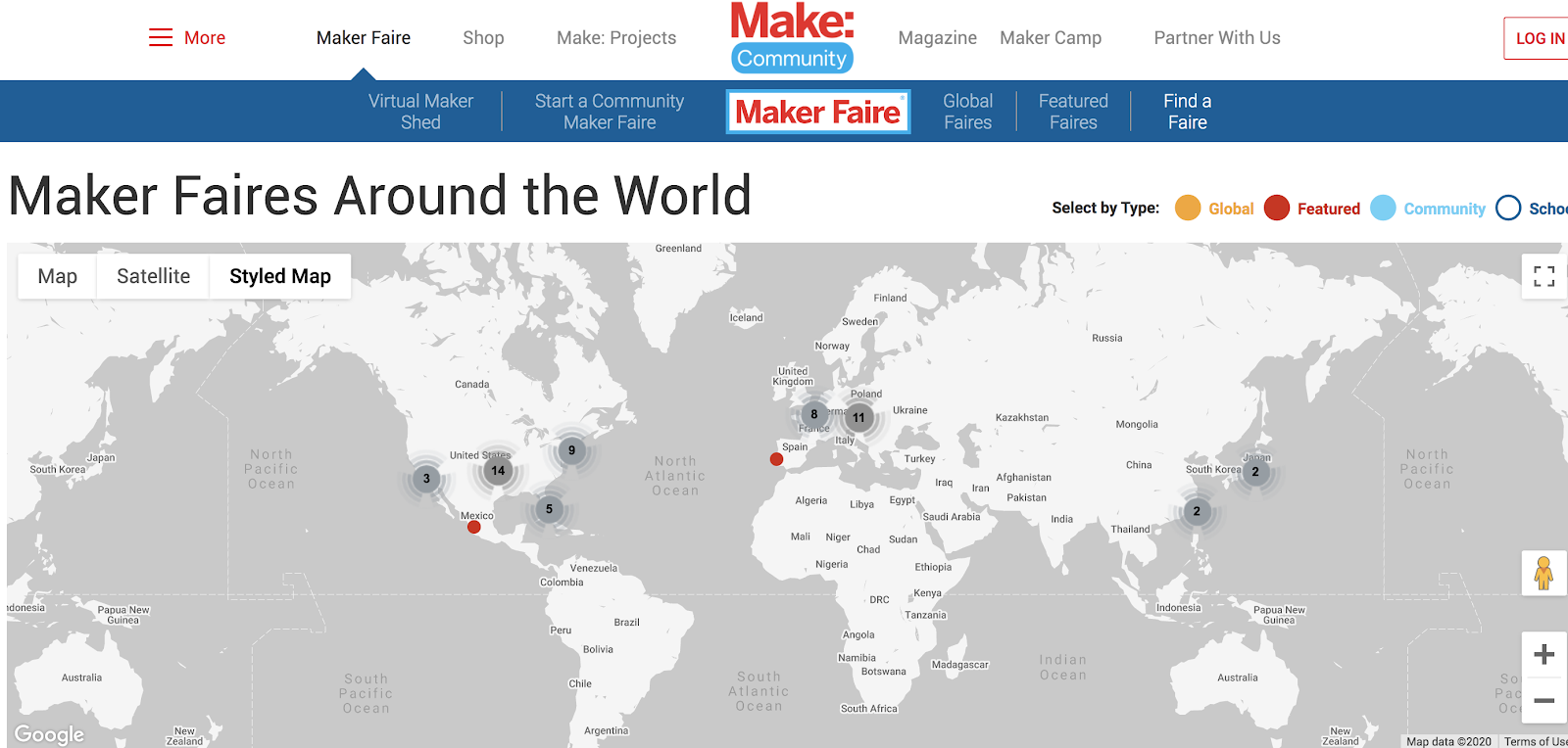 Maker Faire Events (Screenshot) to Meet Your Ideal Readers and Learn More About Them