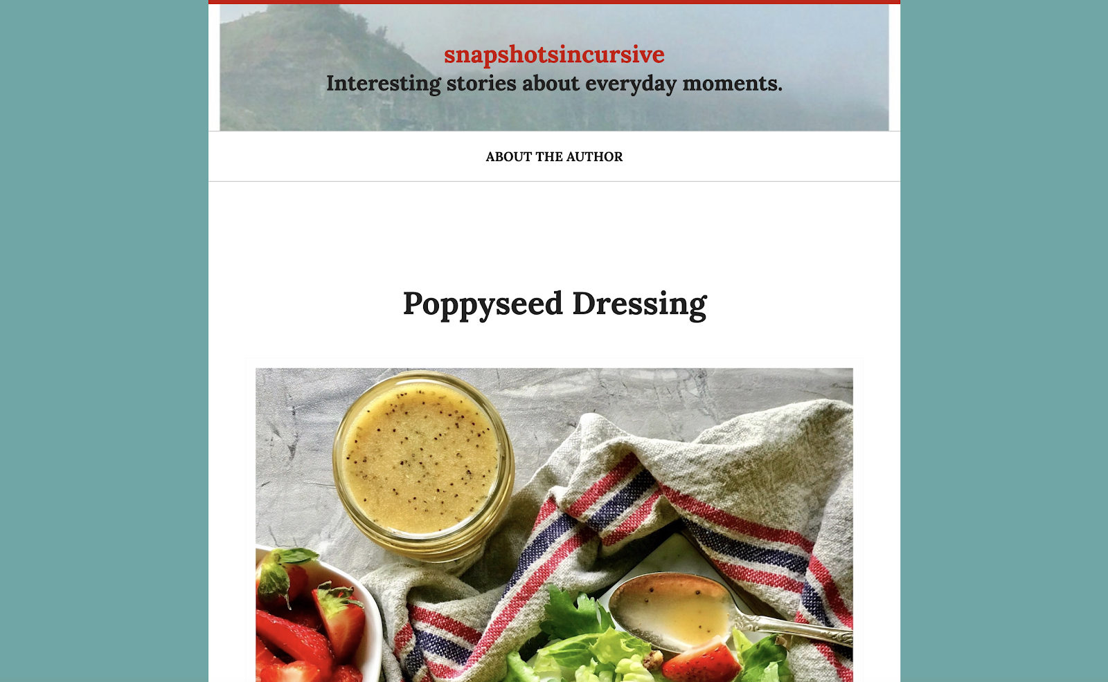 Snapshots in Cursive WordPress Blog Example