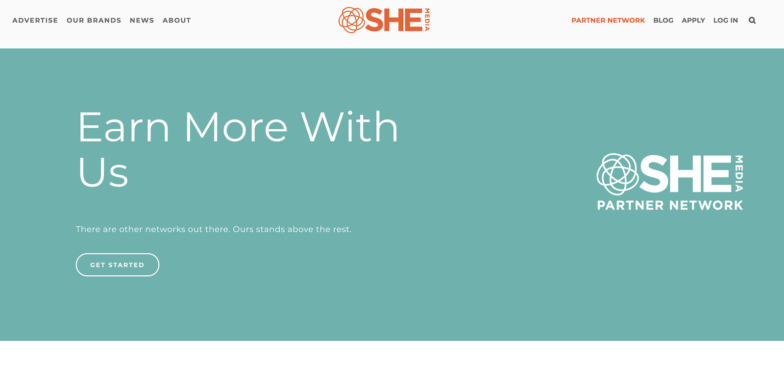 Sign up Process for the SHE Media Partner Network