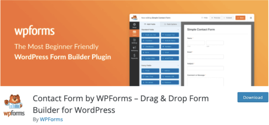WP Forms Plugin for Your Blog to Build Forms