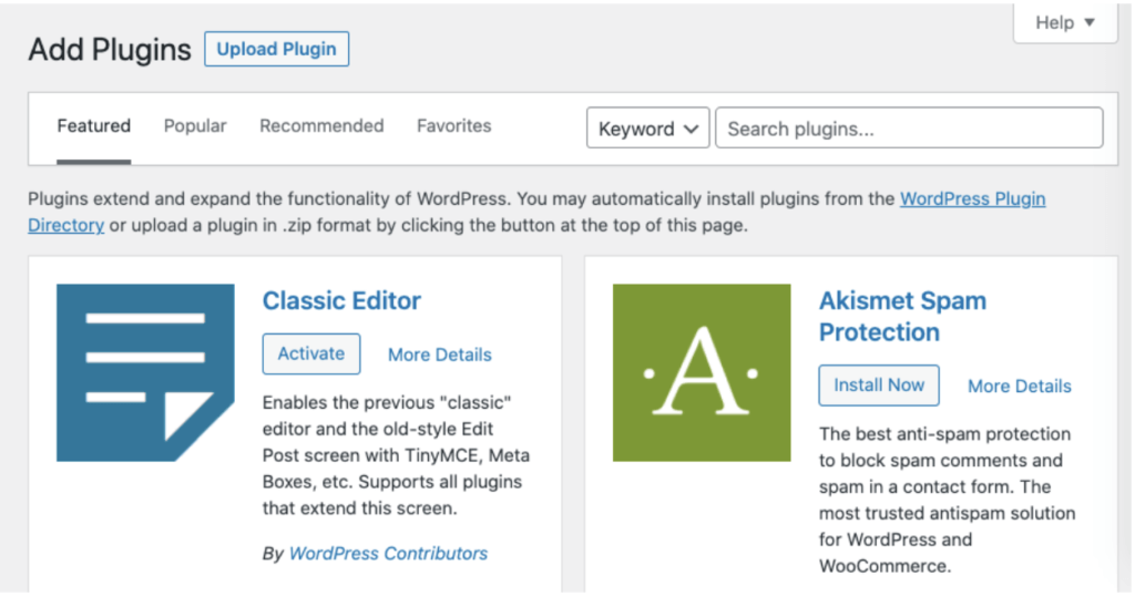 Tutorial on Adding a WordPress Plugin (Searching in the Plugin Repository)