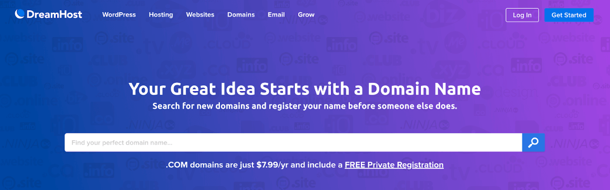 Dreamhost Domain Registration Screenshot (Best Registrars Reviewed)