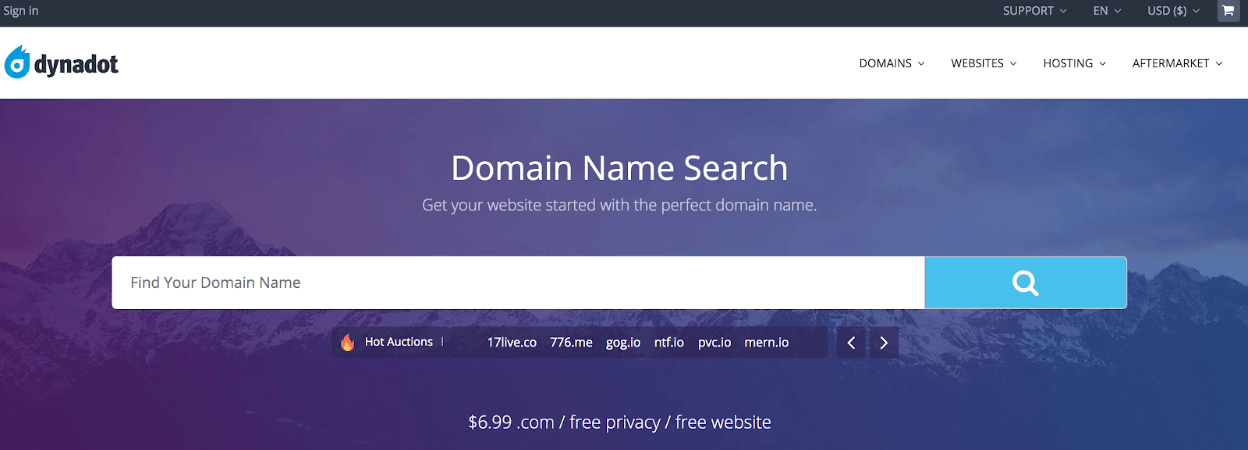 Dynadot (Reviews of Cheap Domain Registration Services) Homepage Screenshot