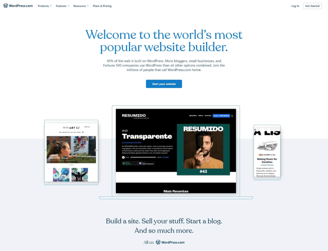 Hosted WordPress (Blogging Software Options) Screenshot
